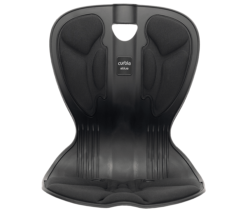 [에이블루] 커블체어 자세교정 좌식 의자 방석 (컴피 -블랙) x 2
